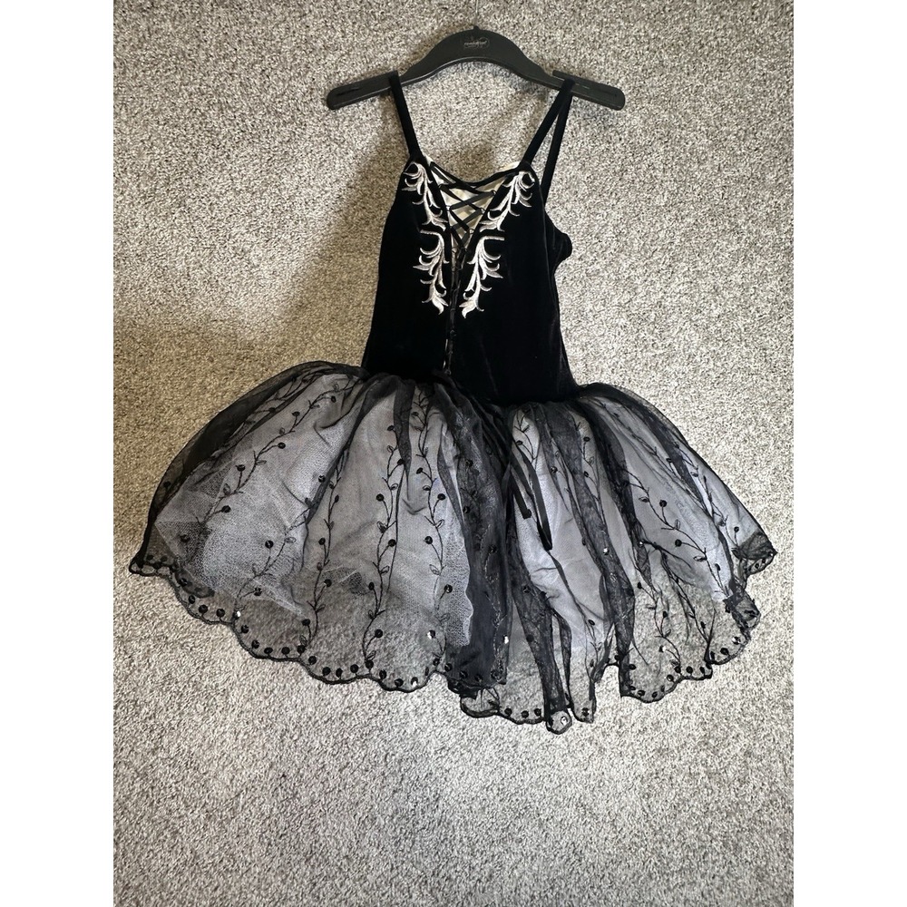 Revolution Dancewear Adult Small Black Velvet Tutu Ballet Costume RC16933